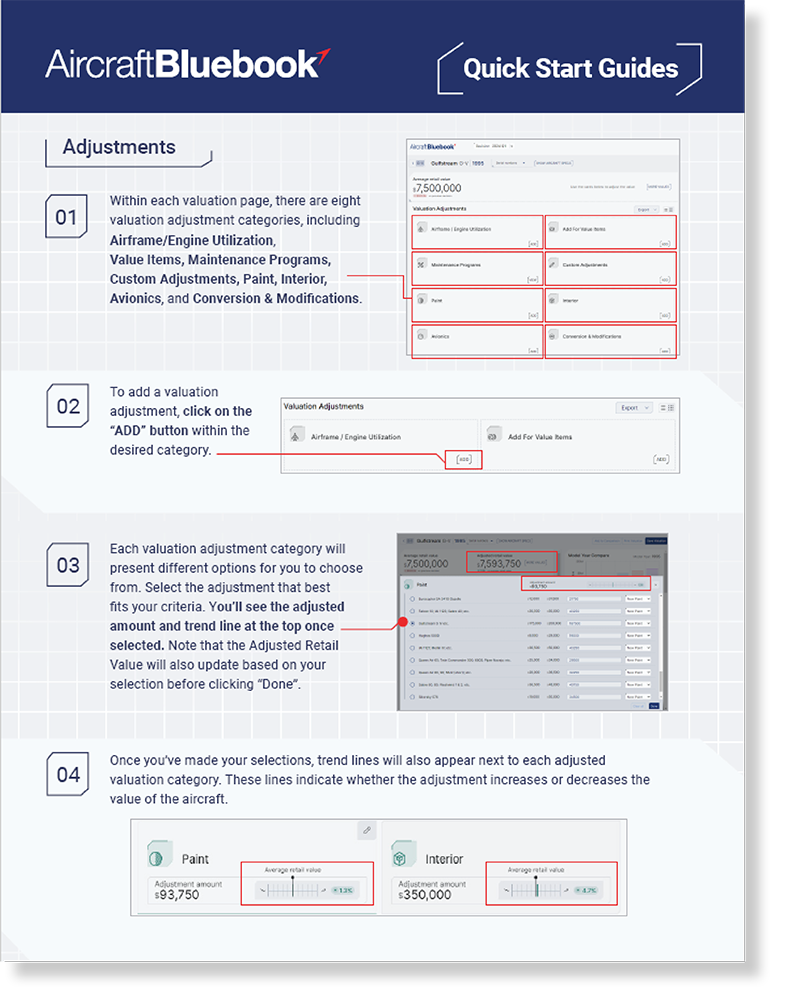 Adjustments Quick Start Guide